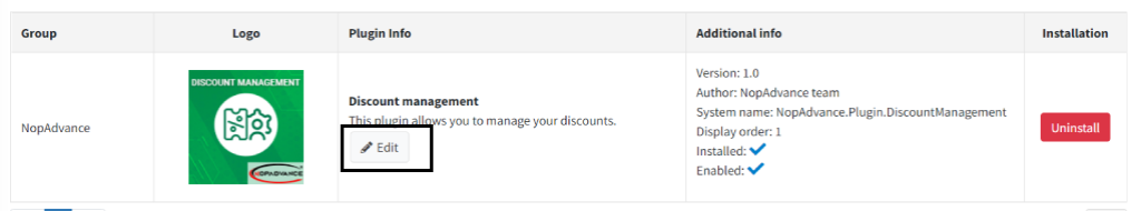 discount management user guid